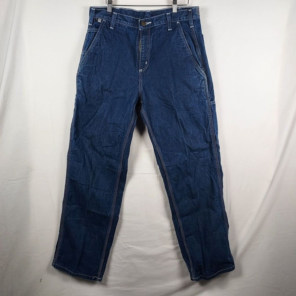 Carhartt FR Work Jeans 32x32 Flame Resistant Denim Pants CAT2 NFPA2112 Blue Deni